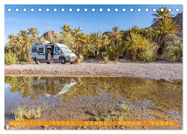 Produktbild: Van Life Road Trip Morocco (Desk Calendar 2026 DIN A5 landscape), CALVENDO 12 Month DeskCalendar