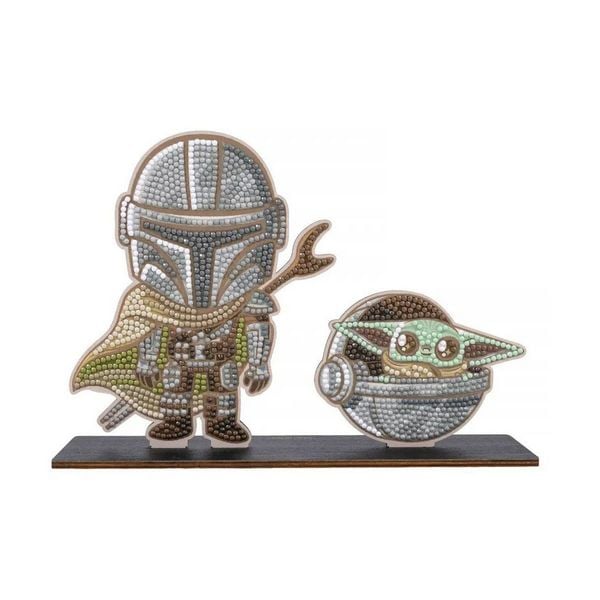 Produktbild: Crystal Art BUDDY XL Mandalorian & Grogu Duo