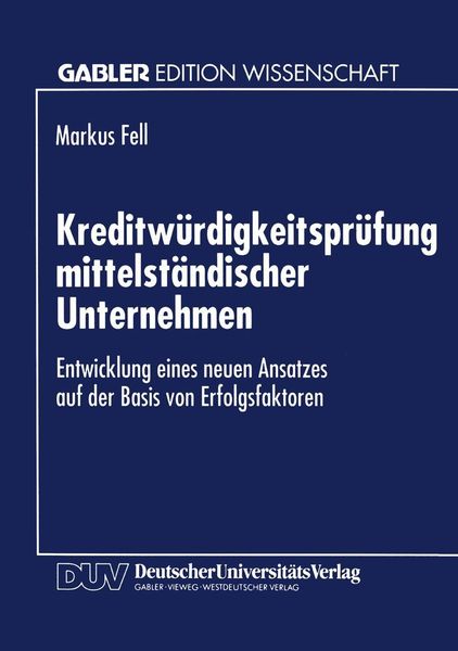 Produktbild: Kreditw&uuml;rdigkeitspr&uuml;fung mittelst&auml;ndischer Unternehmen