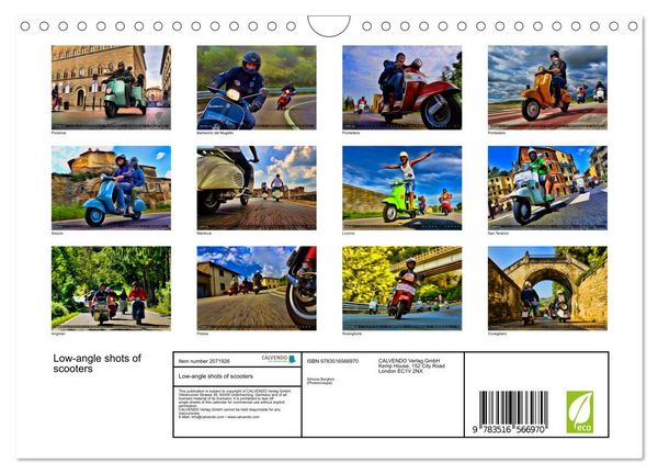 Produktbild: Low-angle shots of scooters (Wall Calendar 2026 DIN A4 landscape), CALVENDO 12 Month Wall Calendar