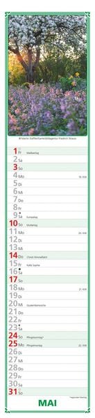 Produktbild: Paules Gartenplaner 2026 - Streifenplaner - Wandplaner - Küchen-Kalender - 11,3x49,5