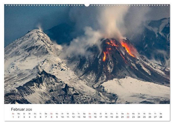 Produktbild: Vulkane 2026 (Wandkalender 2026 DIN A2 quer), CALVENDO Monatskalender