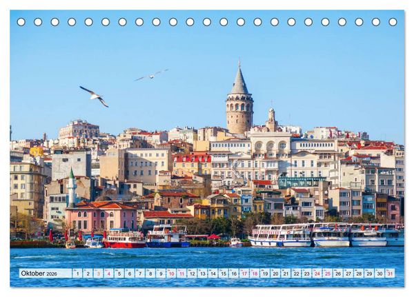 Produktbild: Istanbul - die Stadt zwischen zwei Welten (Tischkalender 2026 DIN A5 quer), CALVENDO Monatskalender