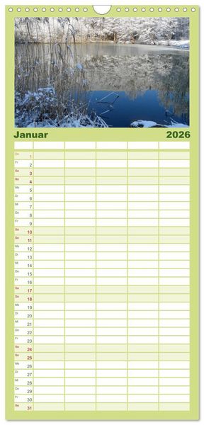 Produktbild: Familienplaner 2026 - Jahreszeiten mit 5 Spalten (Wandkalender, 21 x 45 cm) CALVENDO