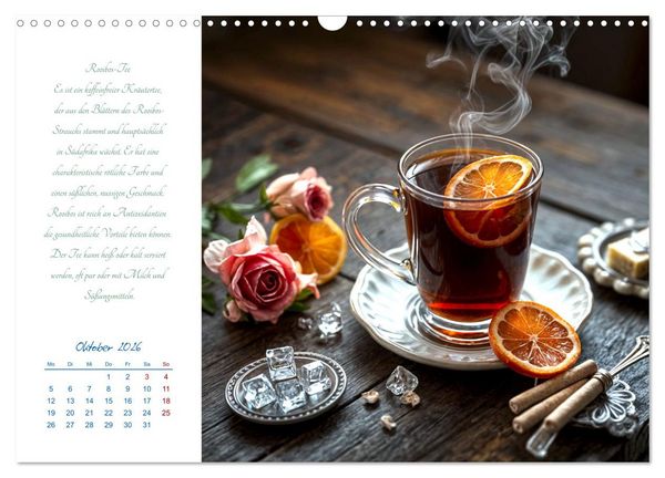 Produktbild: Ein&nbsp;Jahr&nbsp;in&nbsp;Tassen - Die Welt des Tees (Wandkalender 2026 DIN A3 quer), CALVENDO Monatskalender