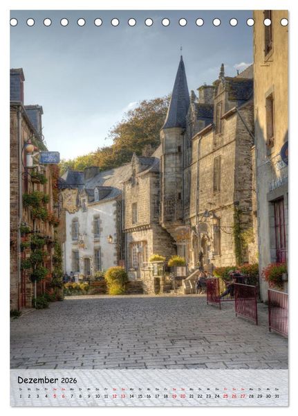 Produktbild: Rochefort-en-Terre. Traumdorf in der Bretagne (Tischkalender 2026 DIN A5 hoch), CALVENDO Monatskalender
