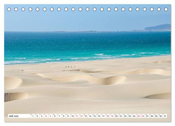 Produktbild: Boa Vista - die drittgr&ouml;&szlig;te Kapverdische Insel (Tischkalender 2026 DIN A5 quer), CALVENDO Monatskalender