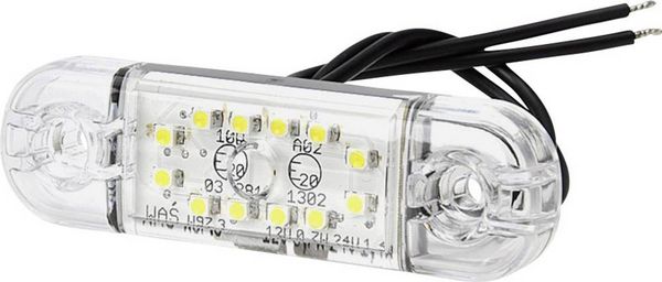 Produktbild: SecoR&uuml;t Umriss-Markierungsleuchte Offene Kabelenden Markierungsleuchte vorne 12 V, 24 V Wei&szlig; Klarglas