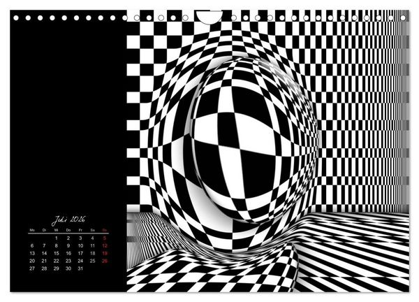 Produktbild: Schwarz trifft Wei&szlig; (Wandkalender 2026 DIN A4 quer), CALVENDO Monatskalender