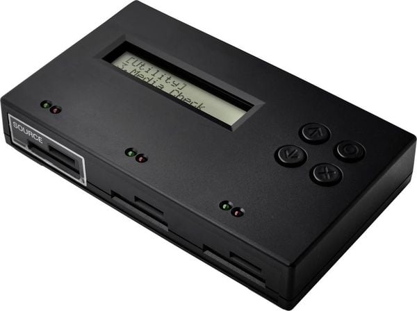 Produktbild: Renkforce RF-SDD-300 Speicherkarten-Kopierstation SD, SDHC, SDXC, microSD, microSDHC, microSDXC mit L&ouml;schfunktion