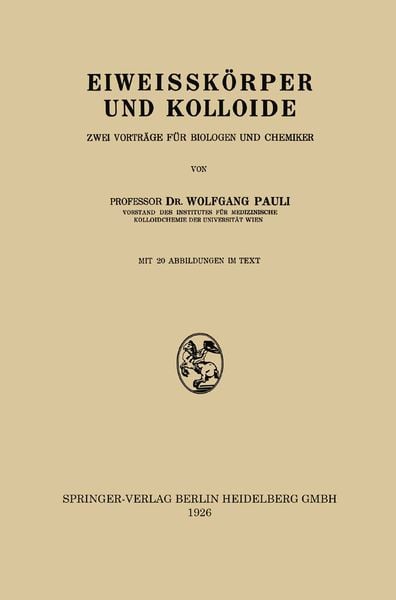 Produktbild: Eiweissk&ouml;rper und Kolloide