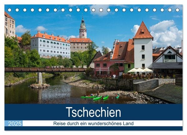 Tschechien - Eine Reise durch ein wunderschönes Land (Tischkalender 2025 DIN A5 quer), CALVENDO Monatskalender