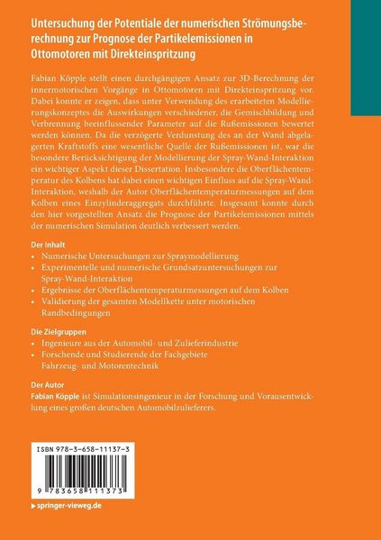 Produktbild: Untersuchung der Potentiale der numerischen Str&ouml;mungsberechnung zur Prognose der Partikelemissionen in Ottomotoren mit Direkteinspritzung