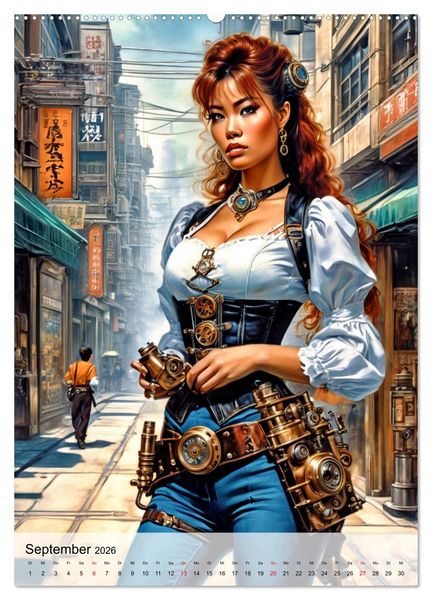 Produktbild: Ladies mit Steampunk-Flair (hochwertiger Premium Wandkalender 2026 DIN A2 hoch), Kunstdruck in Hochglanz