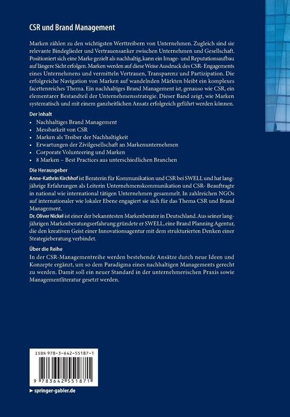 Produktbild: CSR und Brand Management