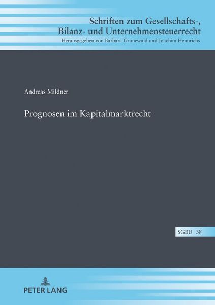 Produktbild: Prognosen im Kapitalmarktrecht