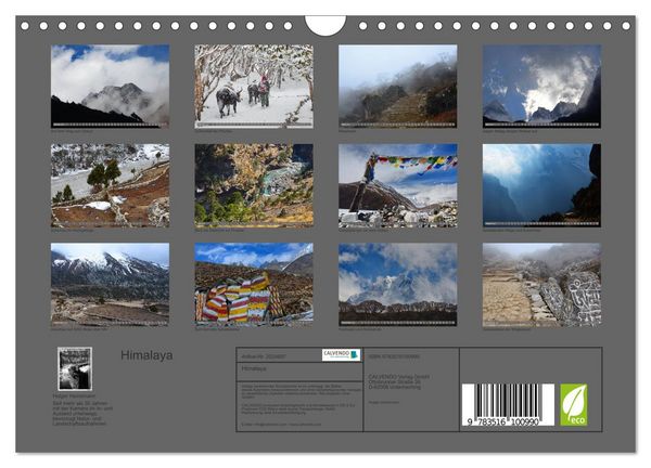 Produktbild: Himalaya (Wandkalender 2026 DIN A4 quer), CALVENDO Monatskalender
