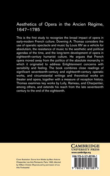 Produktbild: Aesthetics of Opera in the Ancien R&eacute;gime, 1647-1785