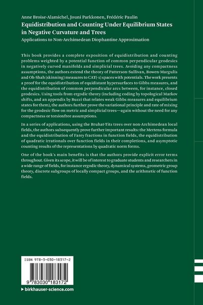 Produktbild: Equidistribution and Counting Under Equilibrium States in Negative Curvature and Trees