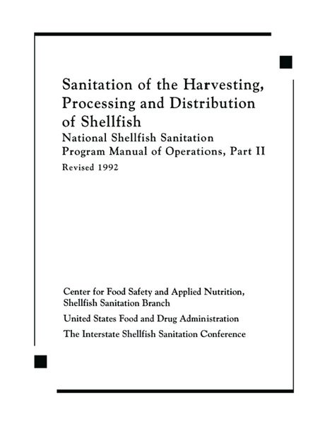Produktbild: Sanitation of the Harvesting, Processing, and Distribution of Shellfish