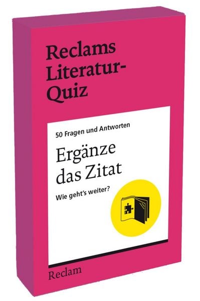 Produktbild: Erg&auml;nze das Zitat. Wie geht&rsquo;s weiter? 50 Fragen und Antworten f&uuml;r B&uuml;chermenschen