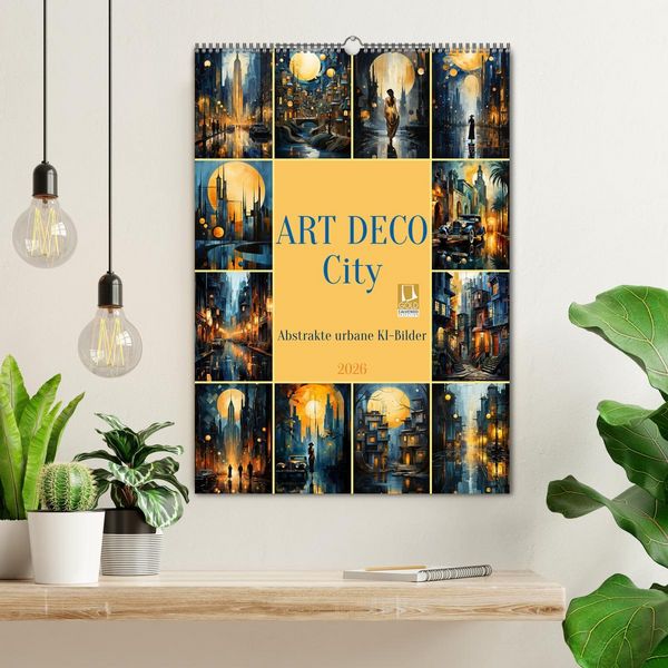 Produktbild: ART DECO City (Wandkalender 2026 DIN A2 hoch), CALVENDO Monatskalender