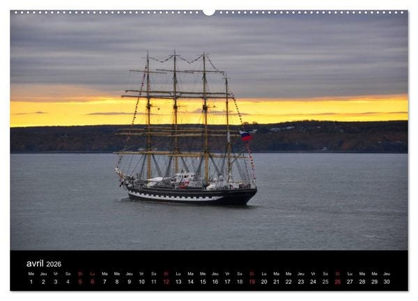 Produktbild: Navires du Saint-Laurent (Calendrier mural 2026 DIN A2 vertical) calendrier de bureau