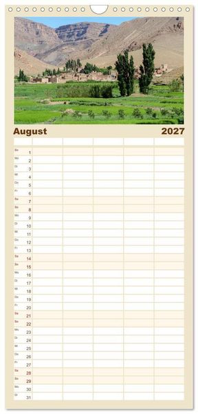 Produktbild: Familienplaner 2027 - M&auml;rchenhaftes Marokko mit 5 Spalten (Wandkalender, 21 x 45 cm) CALVENDO