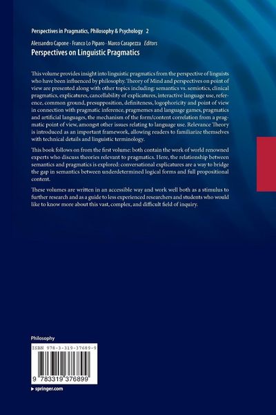 Produktbild: Perspectives on Linguistic Pragmatics