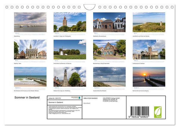 Produktbild: Sommer in Seeland (Wandkalender 2026 DIN A4 quer), CALVENDO Monatskalender