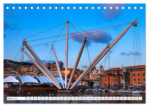 Produktbild: Genua - Die facettenreiche Sch&ouml;nheit (Tischkalender 2026 DIN A5 quer), CALVENDO Monatskalender