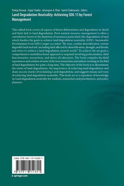 Produktbild: Land Degradation Neutrality: Achieving SDG 15 by Forest Management