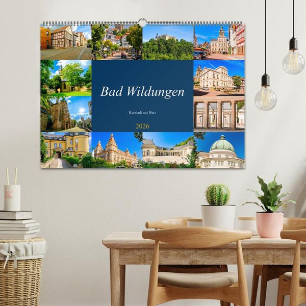 Produktbild: Bad Wildungen, Kurstadt mit Herz (Wandkalender 2026 DIN A2 quer), CALVENDO Monatskalender