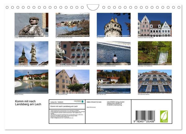 Produktbild: Komm mit nach Landsberg am Lech (Wandkalender 2026 DIN A4 quer), CALVENDO Monatskalender