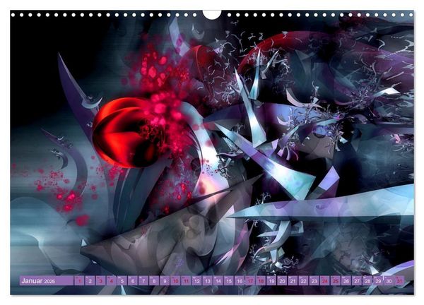 Produktbild: Fraktale Fantasiewelten (Wandkalender 2026 DIN A3 quer), CALVENDO Monatskalender