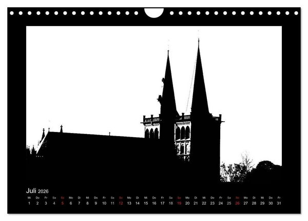 Produktbild: Ruhrpott und Niederrhein in Schwarzwei&szlig; (Wandkalender 2026 DIN A4 quer), CALVENDO Monatskalender