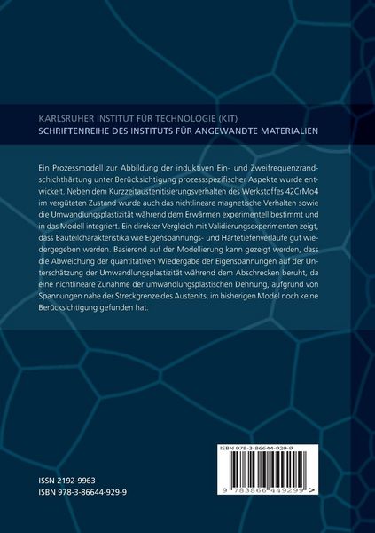 Produktbild: Numerische Modellierung der induktiven Ein- und Zweifrequenzrandschichth&auml;rtung