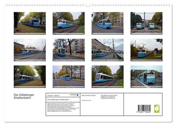 Produktbild: Die G&ouml;teborger Stra&szlig;enbahn (hochwertiger Premium Wandkalender 2026 DIN A2 quer), Kunstdruck in Hochglanz