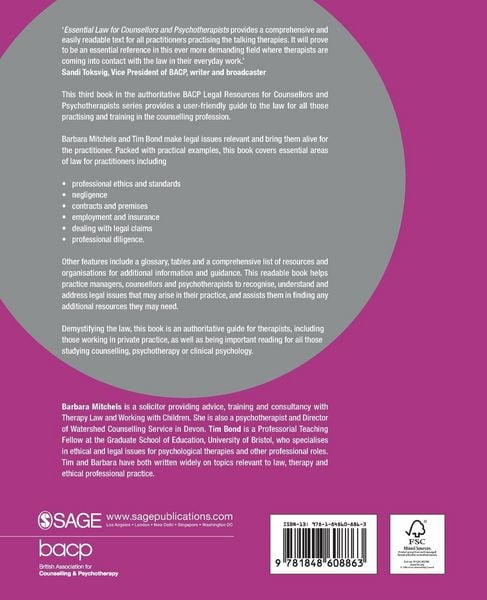 Produktbild: Essential Law for Counsellors and Psychotherapists