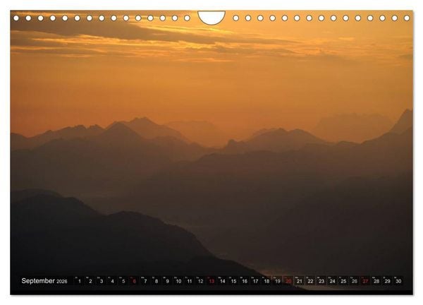 Produktbild: Magische Bergwelt, zwischen Sonnenaufgang und Sonnenuntergang (Wandkalender 2026 DIN A4 quer), CALVENDO Monatskalender