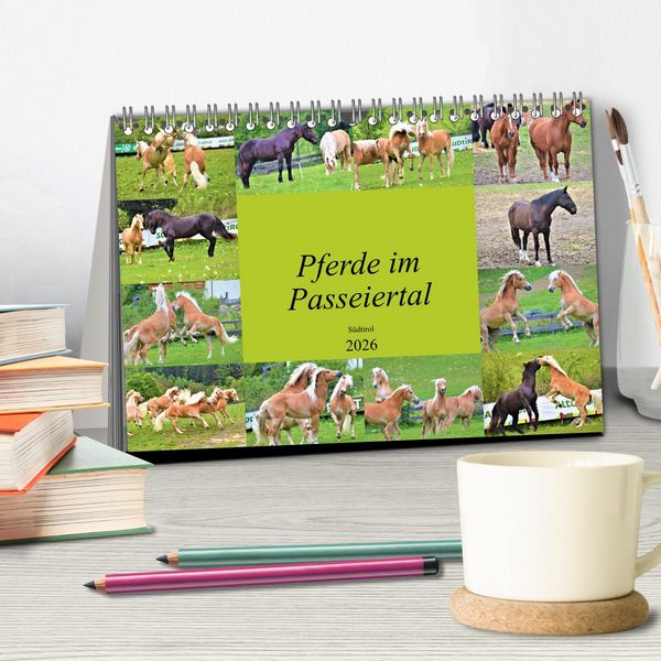 Produktbild: Pferde im Passeiertal (Tischkalender 2026 DIN A5 quer), CALVENDO Monatskalender