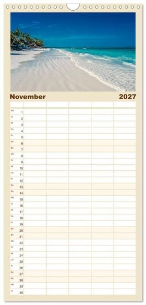 Produktbild: Familienplaner 2027 - Karibu Sansibar mit 5 Spalten (Wandkalender, 21 x 45 cm) CALVENDO