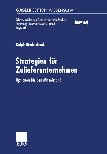 Produktbild: Strategien f&uuml;r Zulieferunternehmen