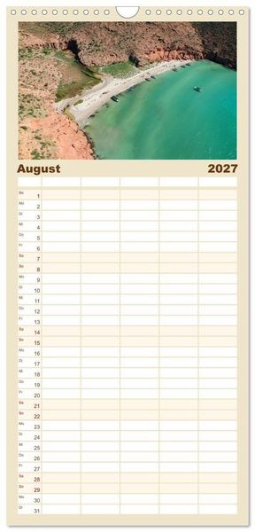 Produktbild: Familienplaner 2027 - Mexiko aus der Vogelperspektive mit 5 Spalten (Wandkalender, 21 x 45 cm) CALVENDO