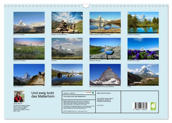 Produktbild: Und ewig lockt das Matterhorn (Wandkalender 2026 DIN A3 quer), CALVENDO Monatskalender