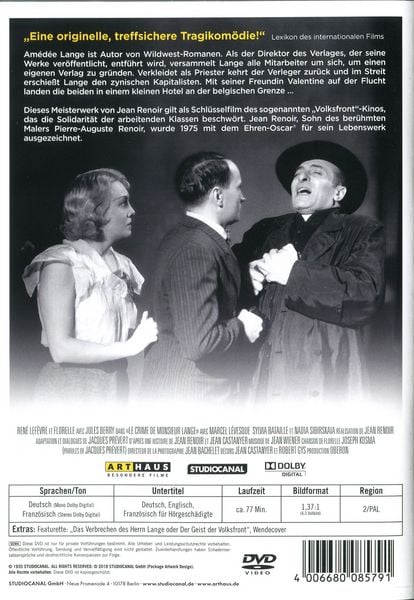 Produktbild: Das Verbrechen des Herrn Lange - Digital Remastered