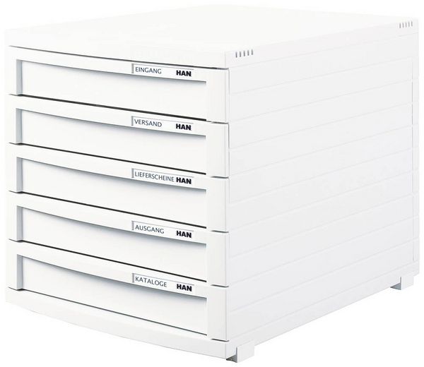 Produktbild: HAN CONTUR 1505-12 Schubladenbox Wei&szlig; DIN A4, DIN B4, DIN C4 Anzahl der Schubf&auml;cher: 5
