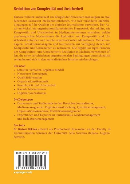 Produktbild: Reduktion von Komplexit&auml;t und Unsicherheit