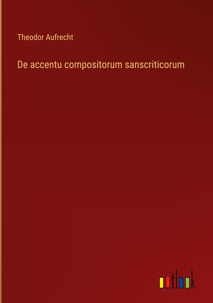 Produktbild: De accentu compositorum sanscriticorum