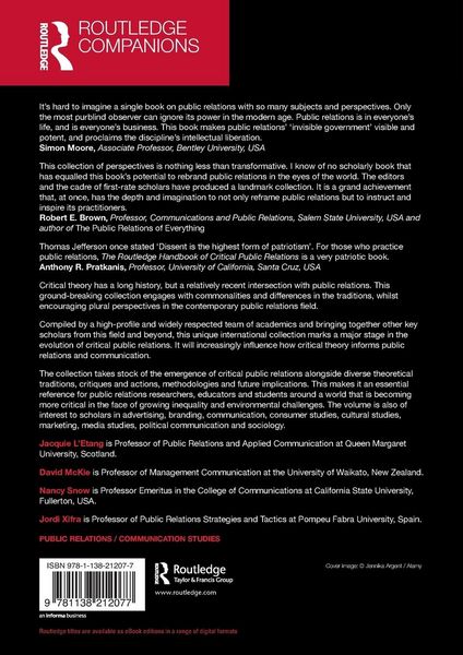 Produktbild: The Routledge Handbook of Critical Public Relations